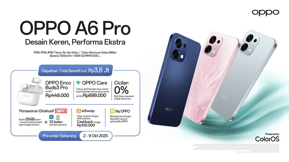 Oppo A6 Pro Segera Masuk Indonesia, Ini Fitur-fitur Andalannya
