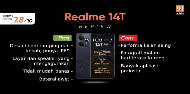 Review Realme 14T: Unggul di Layar, Baterai, dan Ketahanan Bodi
