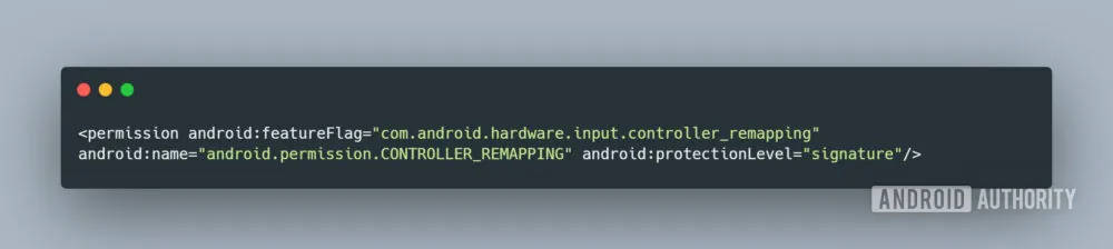 Penemuan permission di Android Canary untuk remapping gamepad. Sumber: Android Authority.