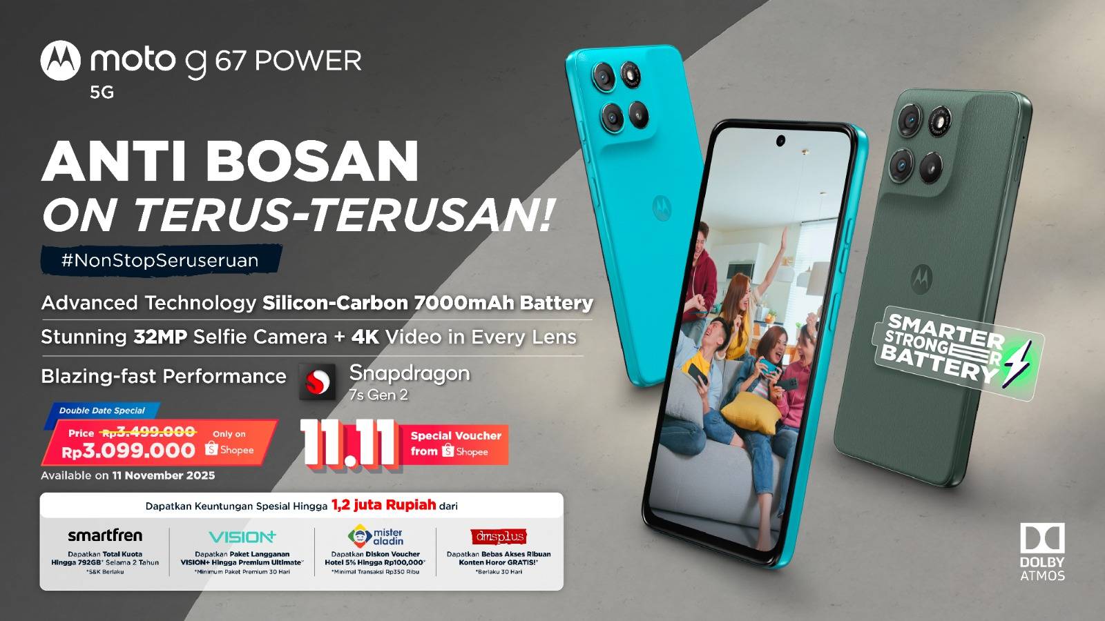 Motorola Moto G67 Power Resmi Masuk Indonesia, HP Rp 3 Jutaan Berbaterai Jumbo