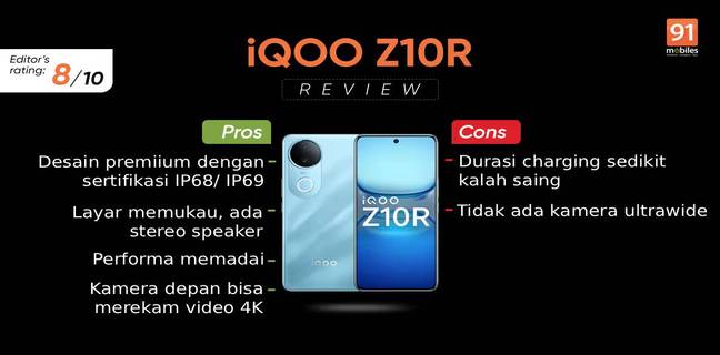 Review iQoo Z10R: HP Mid-Range dengan Performa Tinggi Review iQoo Z10R: HP Mid-Range dengan Performa Tinggi