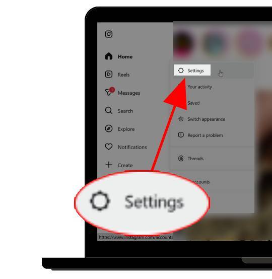 buka menu settings