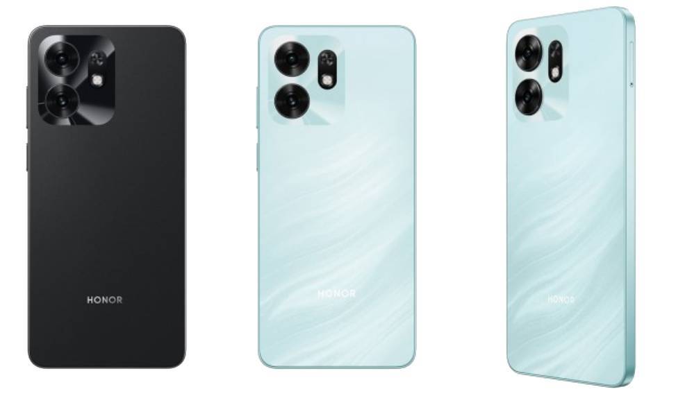 Honor X6d varian warna Midnight Black dan Ocean Cyan.