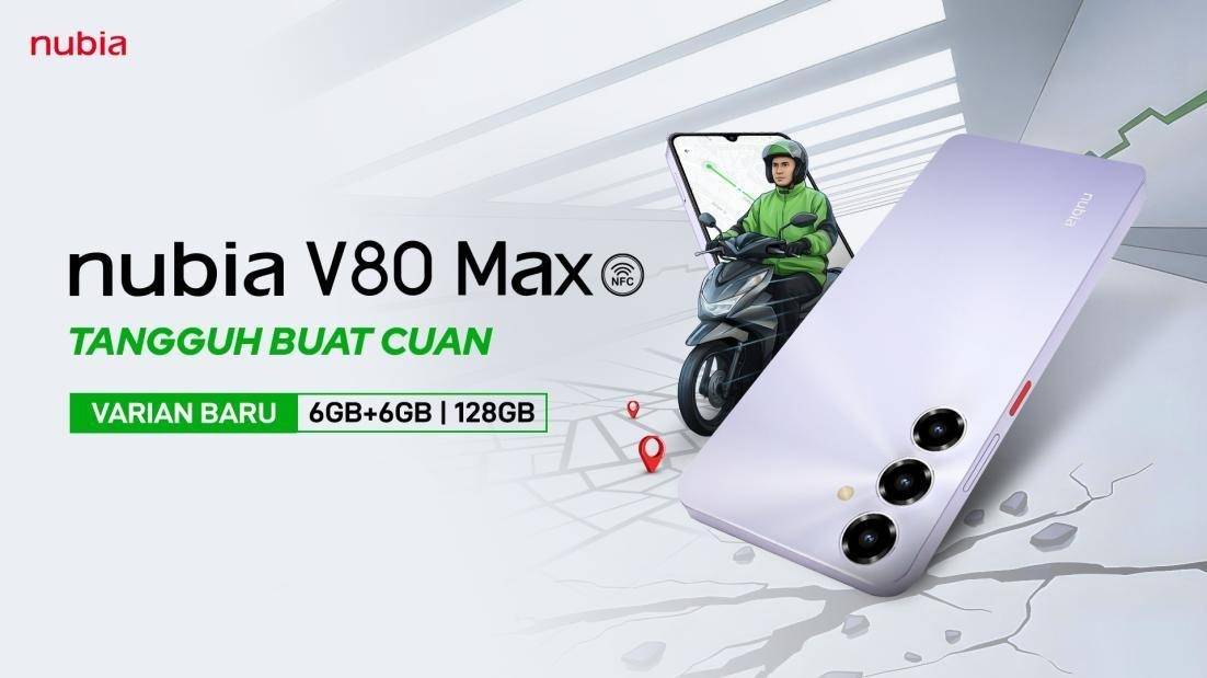 Varian memori baru Nubia V80 Max.