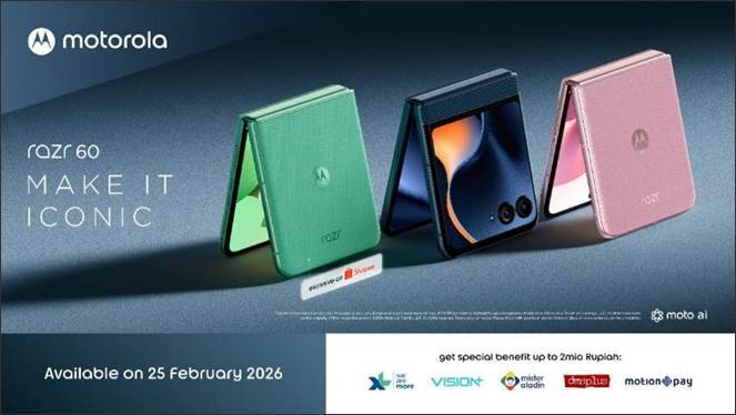 Motorola Razr 60 Masuk Indonesia Besok, HP Lipat Pesaing Galaxy Z Flip
