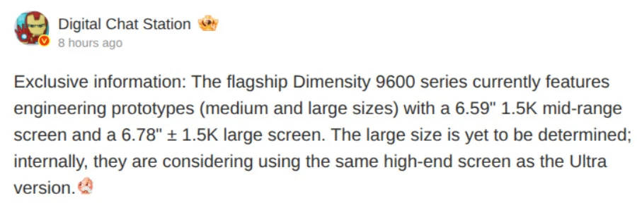 Bocoran layar Find X10 series. Sumber: Digital Chat Station di Weibo via GizmoChina.