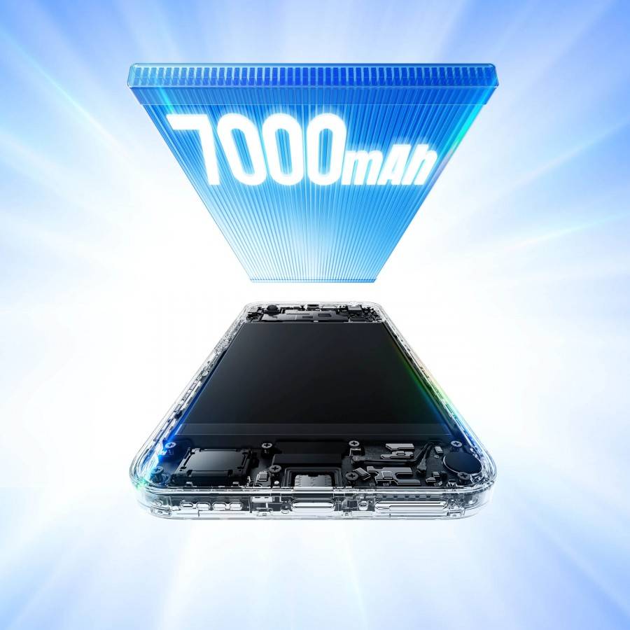 Baterai 7.000 mAh pada Realme C100.