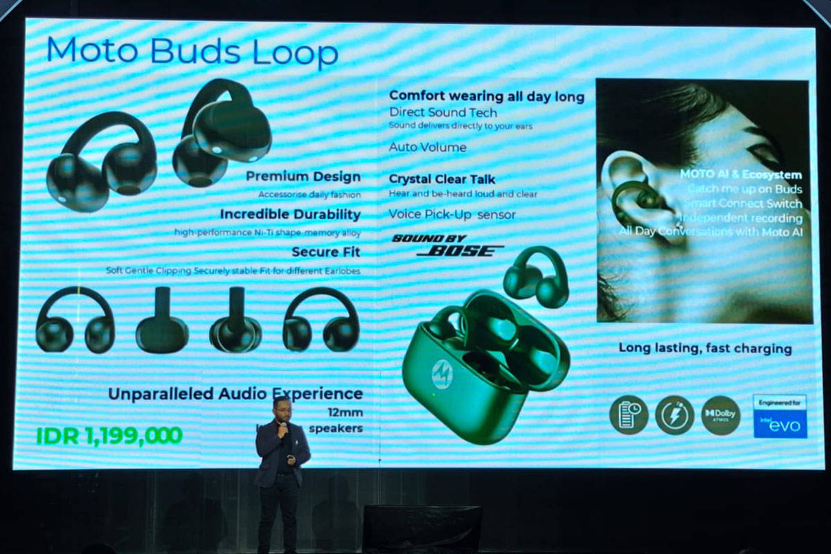 Motorola Buds Loop Masuk Indonesia, TWS Open Ear Rp 1 Jutaan
