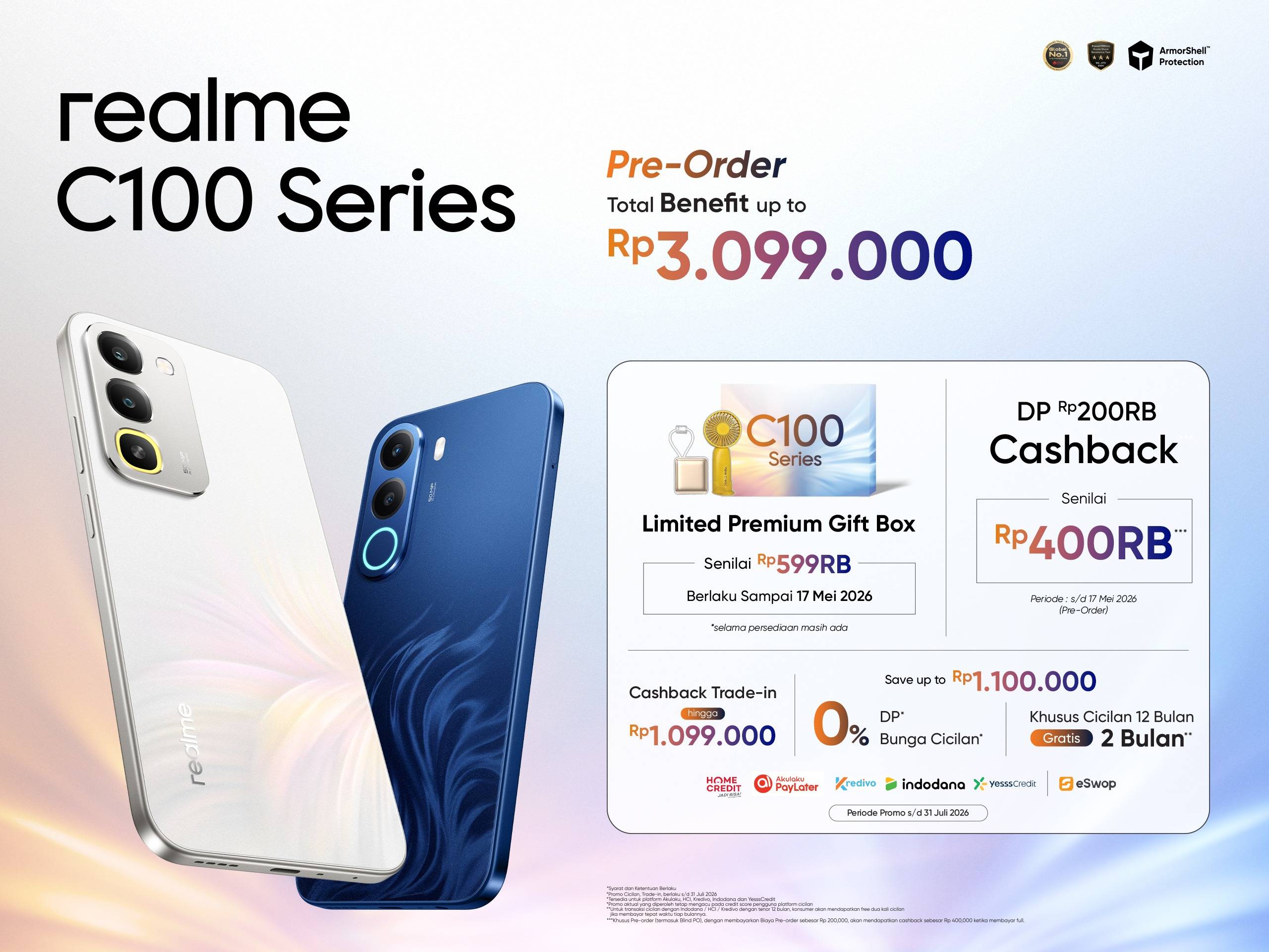 Pre-order Realme C100 Series Dibuka di Indonesia, Ada Bonus Rp 3 Juta