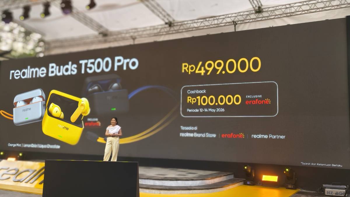Harga rilis Realme Buds T500 Pro.