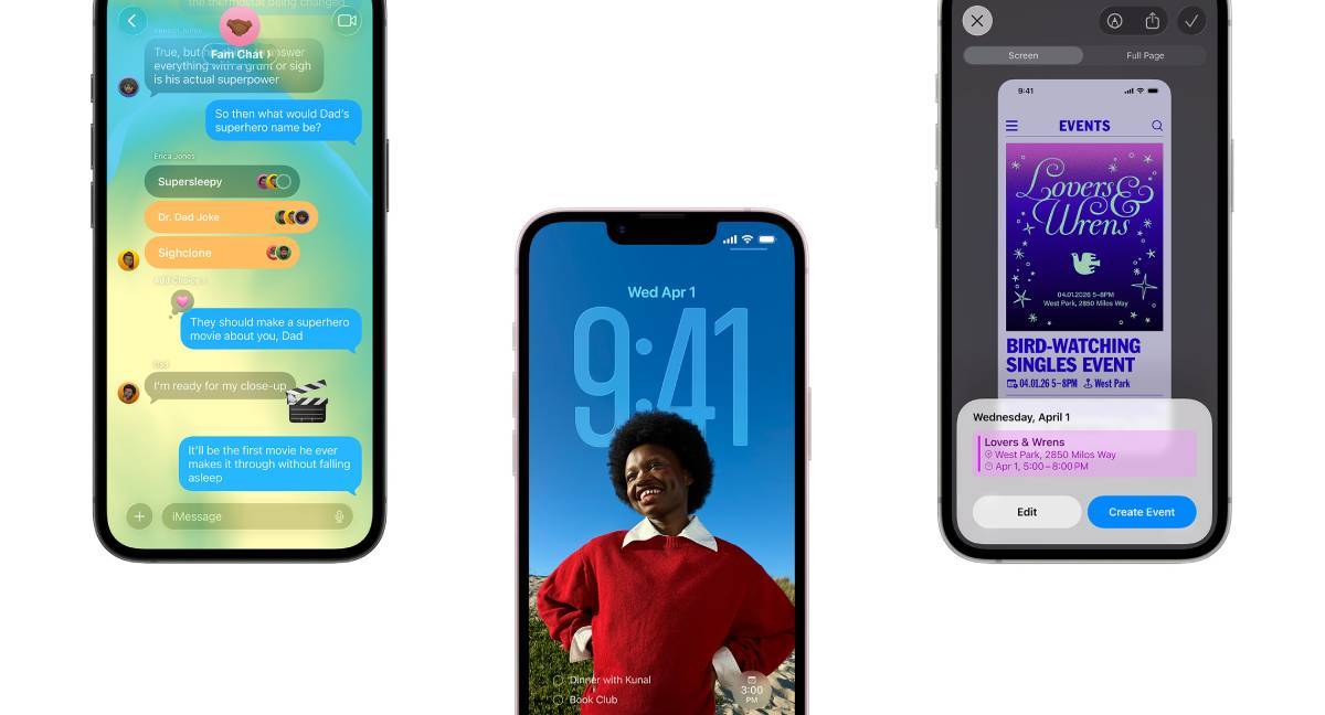 Tampilan antarmuka iOS 26 di iPhone 17e.