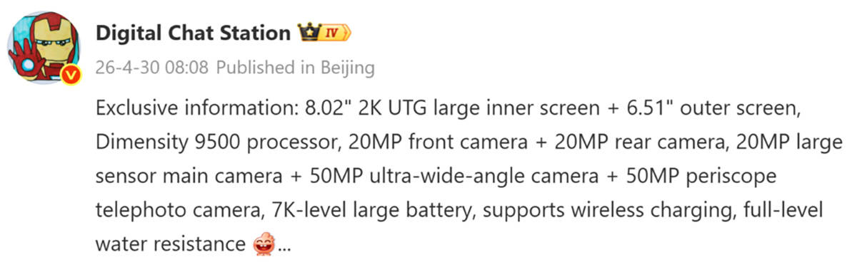Bocoran HP Lipat Vivo X Fold 6, Baterai dan Kameranya Tak Biasa