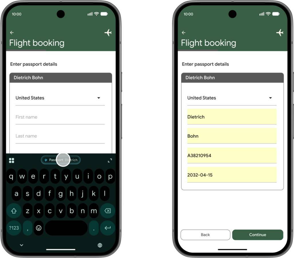 Autofill kini dapat mengisi kolom formulir secara otomatis menggunakan informasi yang diambil dari aplikasi lain yang terhubung.