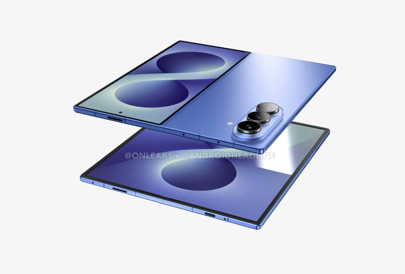 Bocoran render gambar Galaxy Z Fold 8. Sumber: @OnLeaks x Android Headlines.