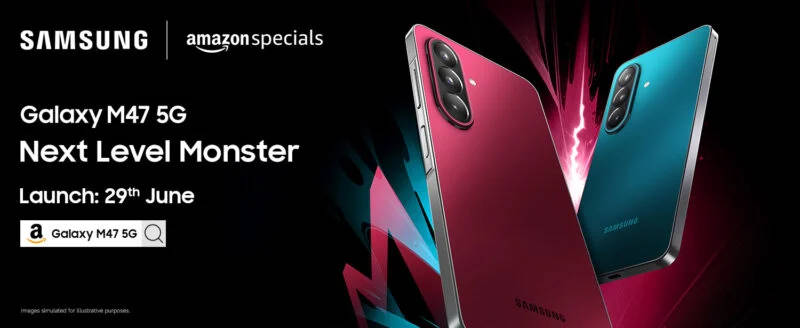 Samsung Galaxy M47 dipastikan akan rilis pada 29 Juni mendatang. Sumber: Amazon India.