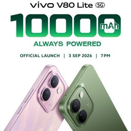 Vivo V80 Lite 5G dipastikan bakal rilis di Malaysia pada 3 September, membawa baterai 10.000 mAh.