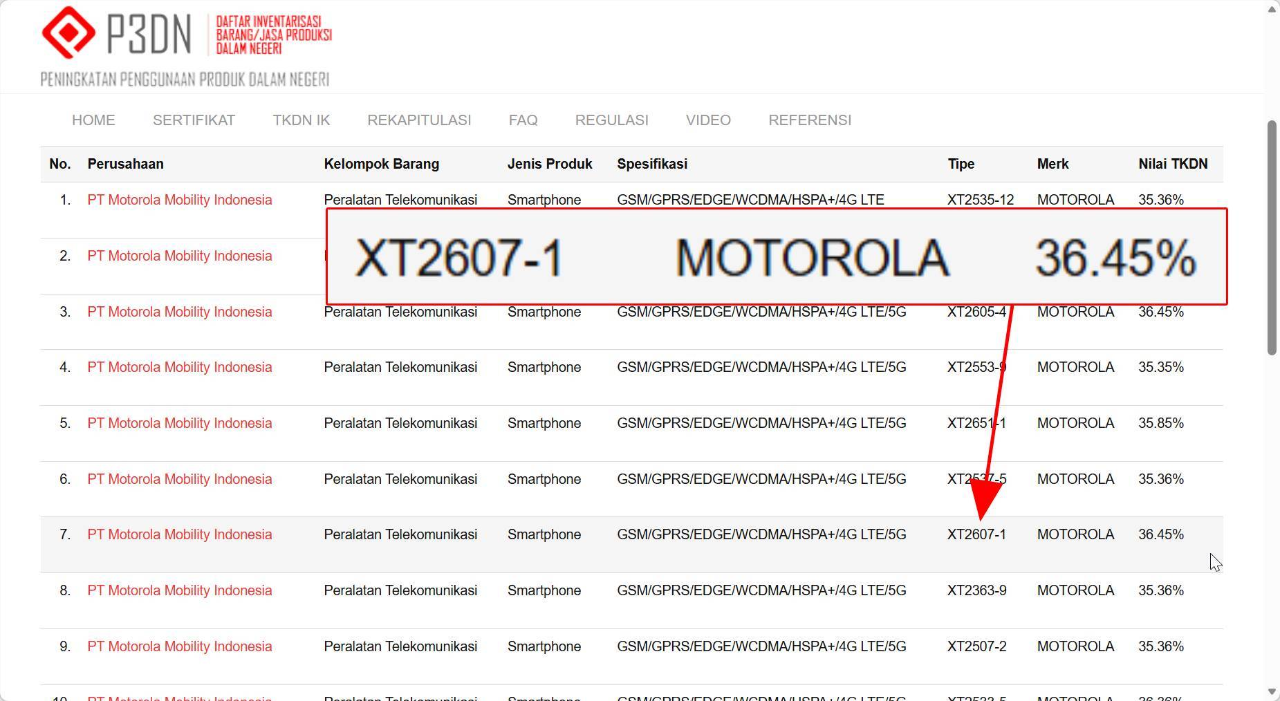 Motorola Edge 70 Pro (XT2607-1) menampakkan diri pada situs P3DN Kemenperin, pertanda sedang persiapkan untuk rilis di Indonesia.