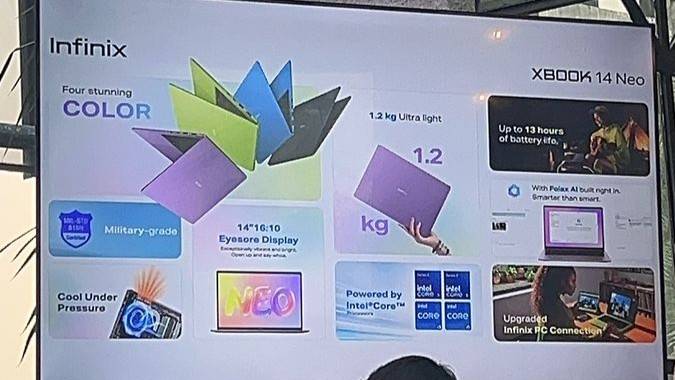 One-pager Infinix Xbook 14 Neo.