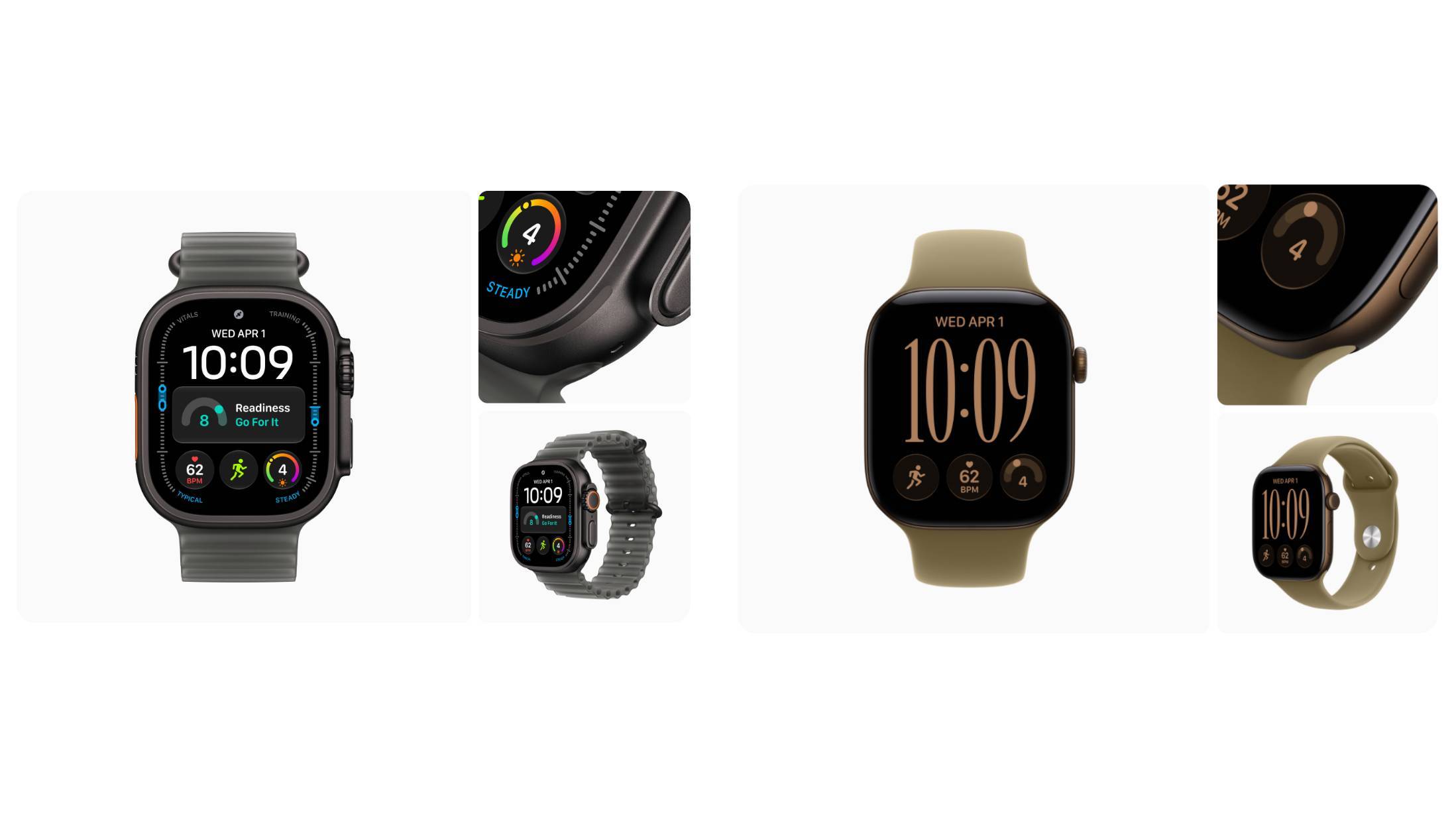 Apple Watch Ultra 4 (kiri), Apple Watch Series 12 (kanan).