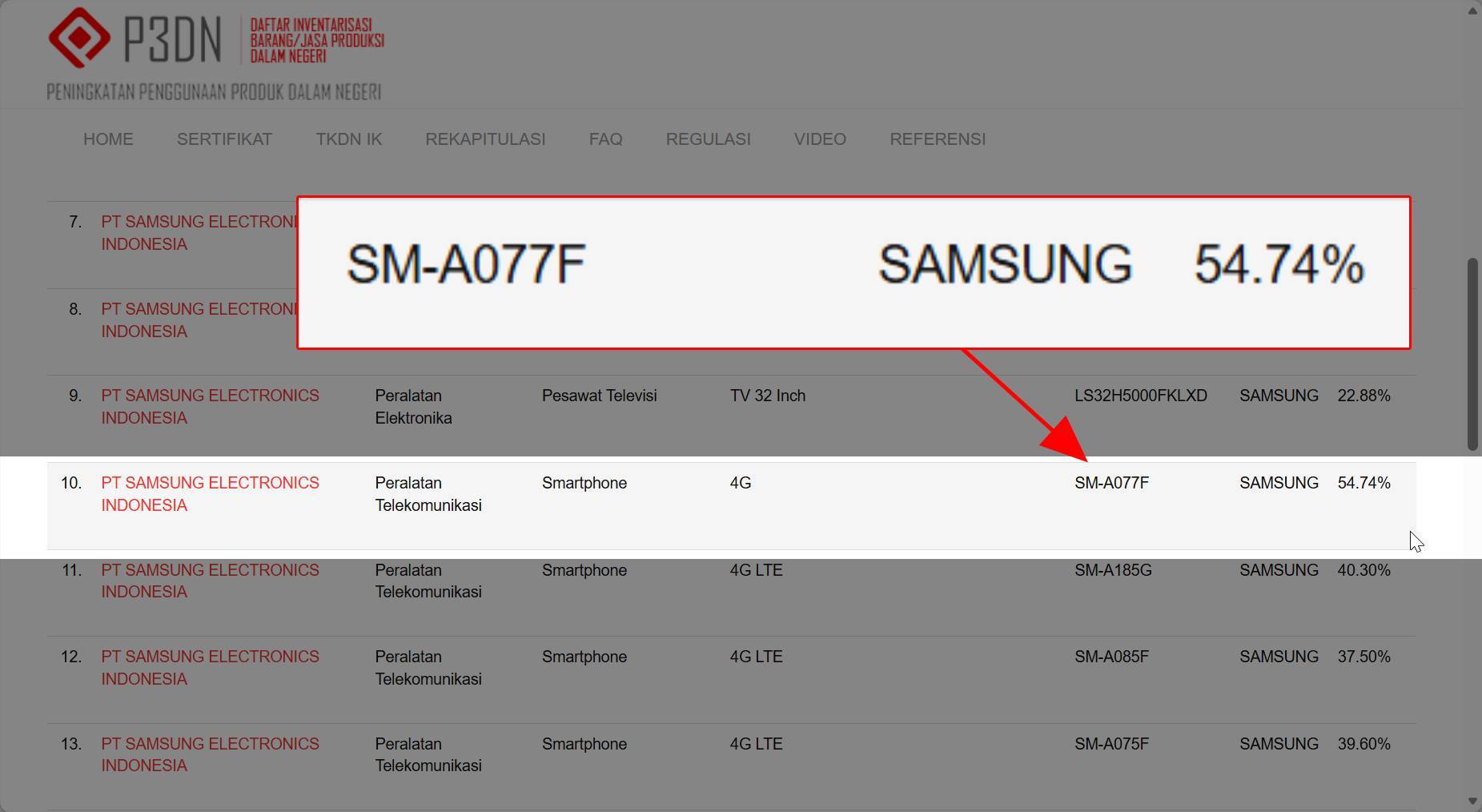 Kemunculan Galaxy A07s di TKDN Kemenperin dengan nilai 54,74 persen menandakan bahwa HP tersebut bakal rilis di Indonesia.
