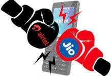 Reliance Jio rs 555 plan Bharti Airtel rs 558 plan comparison benefits data voice calling free iuc offer