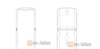 Motorola RAZR 2019 foldable phone’s likely design revealed in patent filing