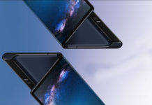 Huawei Mate X promo poster in china store shop launching soon