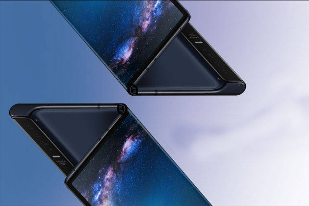 Huawei Mate X promo poster in china store shop launching soon