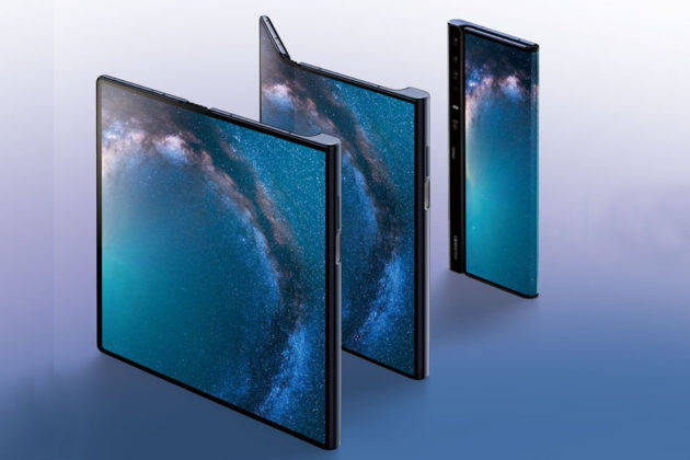 Huawei Mate X promo poster in china store shop launching soon