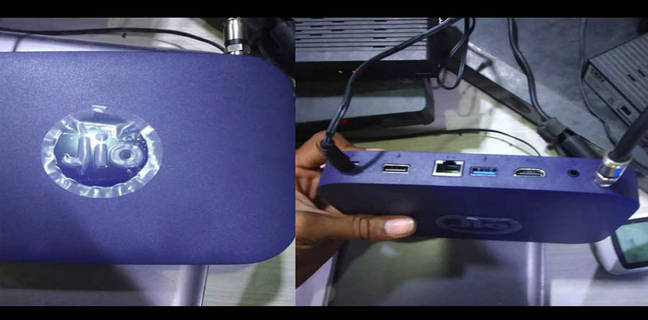 Jio स्मार्ट हाईब्रिड सेट-टॉप बॉक्स की पहली झलक आई सामने Reliance Jio 3rd anniversary india jio fiber Broadband jiophone VoLTE 4g data free voice call OTT DTH set top box