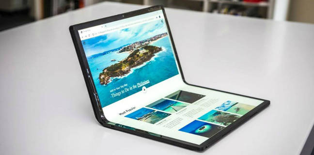 Intel ने दिखाया फोल्डेबल स्क्रीन वाला लैपटॉप, ऐसा डिजाइन जिसे देखकर आपकी आंखे रह जाएंगी खुली intel-horseshoe-bend-foldable-pc-at-ces-2020