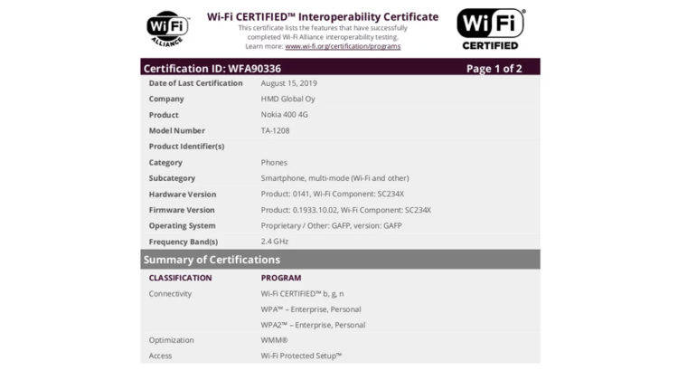 Nokia 400 4g feature phone to launch soon india jio phone competitor TA-1208