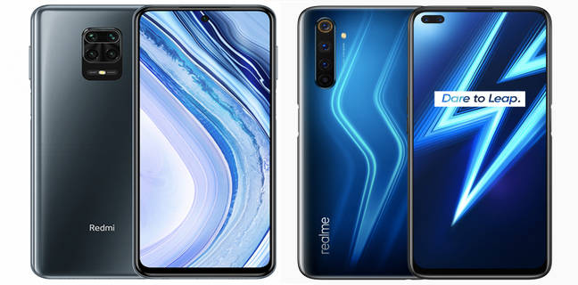 Xiaomi Redmi Note 9 Pro Max vs Realme 6 Pro comparison specifications features camera battery ram price sale