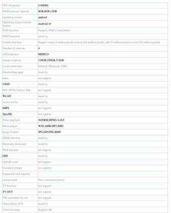 xiaomi redmi k30s m2007j3sc listed on tenna specs leak