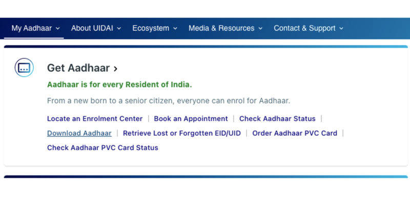know how to download e aadhaar card online in hindi