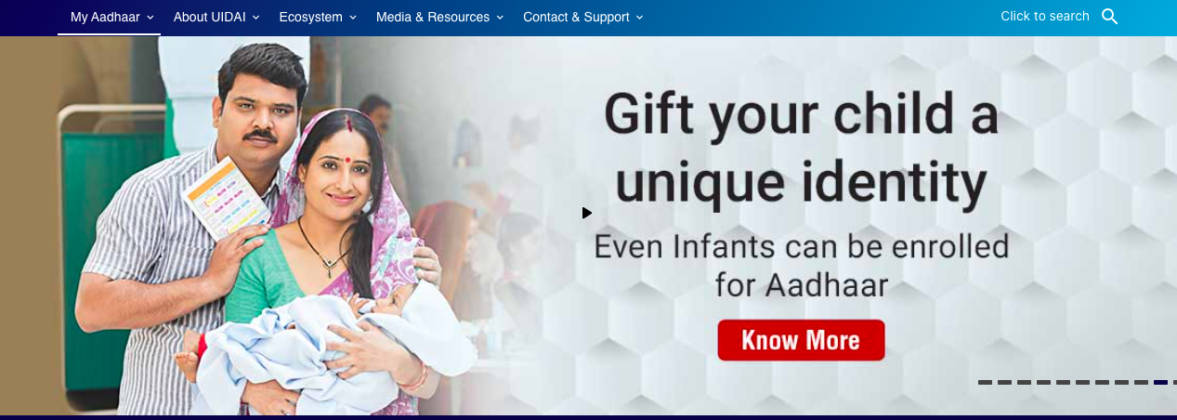 how to apply aadhar card for newborn baby online steps and required documents