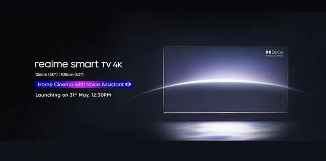 Realme Smart TV 4K स्पेसिफिकेशन्स और कीमत हुए लीक, 31 मई को होंगे लॉन्च Realme Smart TV