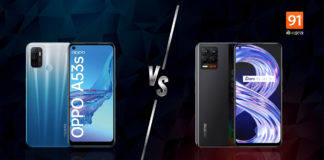 oppo a53s 5g vs realme 8 5g features specifications price in india comparison