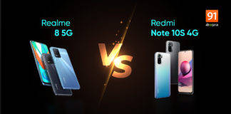 Xiaomi Redmi Note 10S 4G vs Realme 8 5G Phone features specifications price