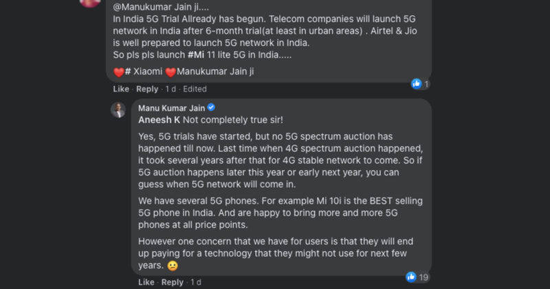 Xiaomi Not Launching 5G Phone in India Mi 11 Lite 4G