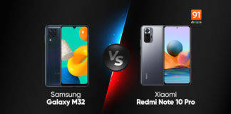 Samsung Galaxy M32 vs Xiaomi Redmi Note 10 Pro