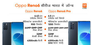 Oppo Reno 6 and Reno 6 price in India
