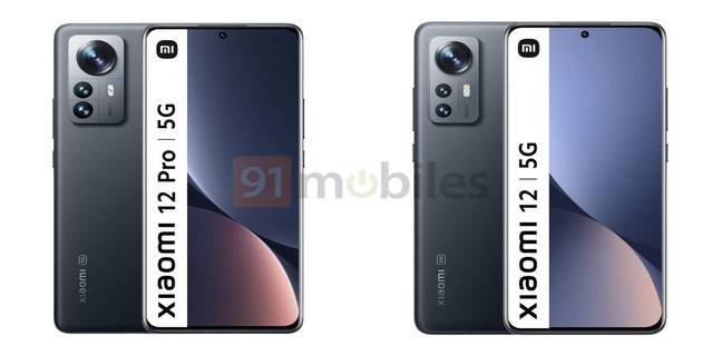 Xiaomi 12 and Xiaomi 12 Pro smartphones global variants design leak