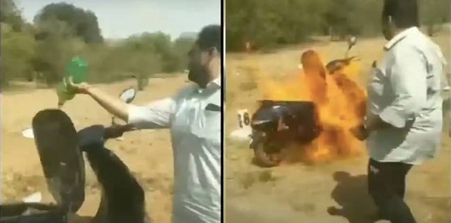 बाप रे! OLA Electric Scooter से परेशान होकर ग्राहक ने उसमें लगा दी आग, जानें क्या है पूरा मामला ola s1 pro owner sets his electric scooter on fire