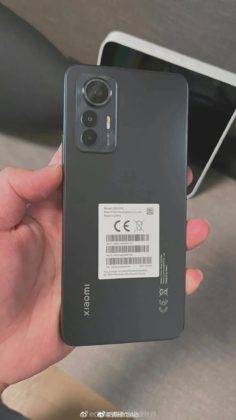Xiaomi 12 Lite live images leaked design and specifications