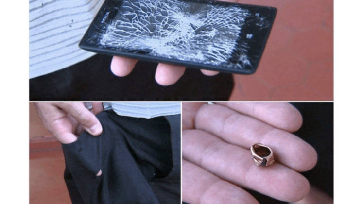 gun bullet in mobile phone saved users life