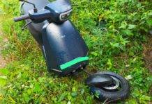 ola s1 pro electric scooter front suspension breaks low speed see photos