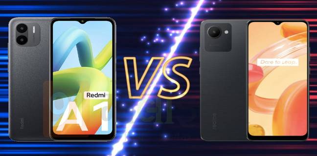 Redmi A1 vs Realme C30 5000mah battery low budget phone comparison price sale specification