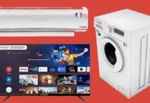 बेहद सस्ते मिल रहे TV, AC और वॉशिंग मशीन, सिर्फ 5,999 रुपये से शुरू है कीमत Thomson smart tv ac washing machine sale discount on flipkart big billion days offers no cost emi