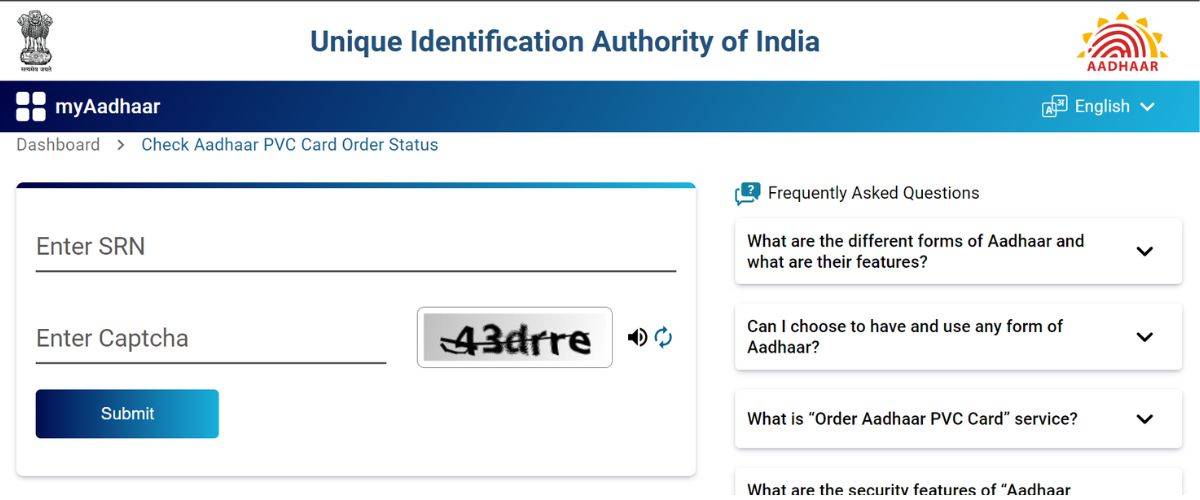 Aadhaar pvc card 